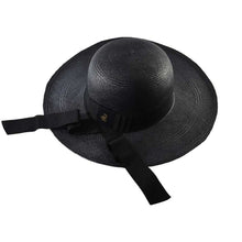 Black women's wide brimmed hat