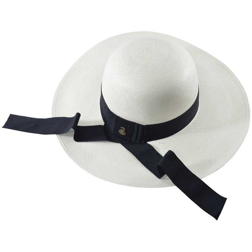 White women's wide brim hat