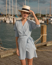 Cream Dumont Panama Hat by the sea